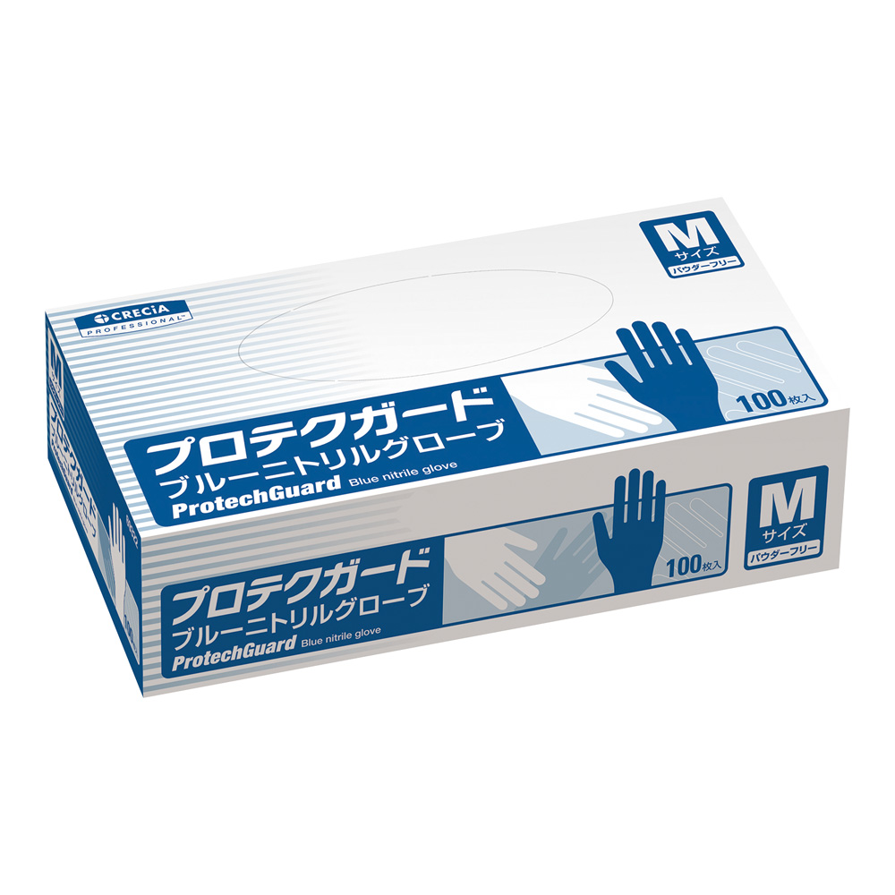 プロテクガードブルーニトリルグローブMサイズ100枚画像
