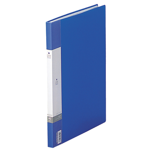 ﾘｸｴｽﾄ ｸﾘﾔｰﾌﾞｯｸ(ｻｲﾄﾞﾍﾞﾝﾂ)A4ﾀﾃ(見開きA3)40P(20ｼｰﾄ)D16mm 青 1冊画像