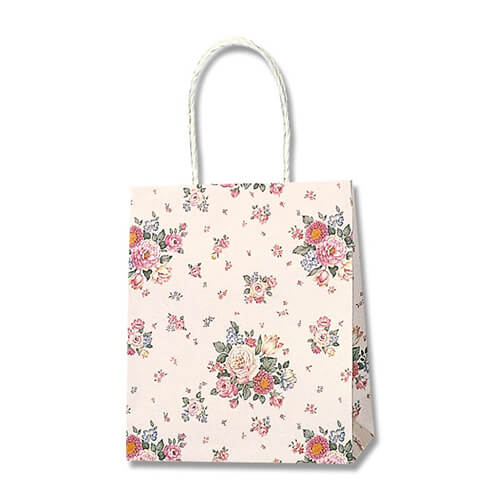 手提げ紙袋（ローズブーケ・口折丸紐・幅220×マチ120×高さ265mm）画像