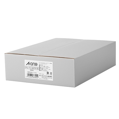 ラベルシール キレイにはがせるタイプ ホワイト A4 10面 四辺余白付 1箱(500シート)画像