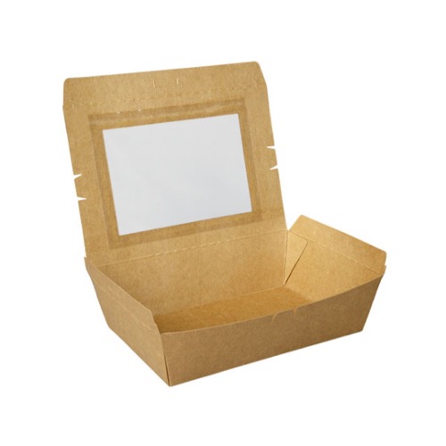 弁当容器 パックスタイル クラフトパック窓付 190-130W画像