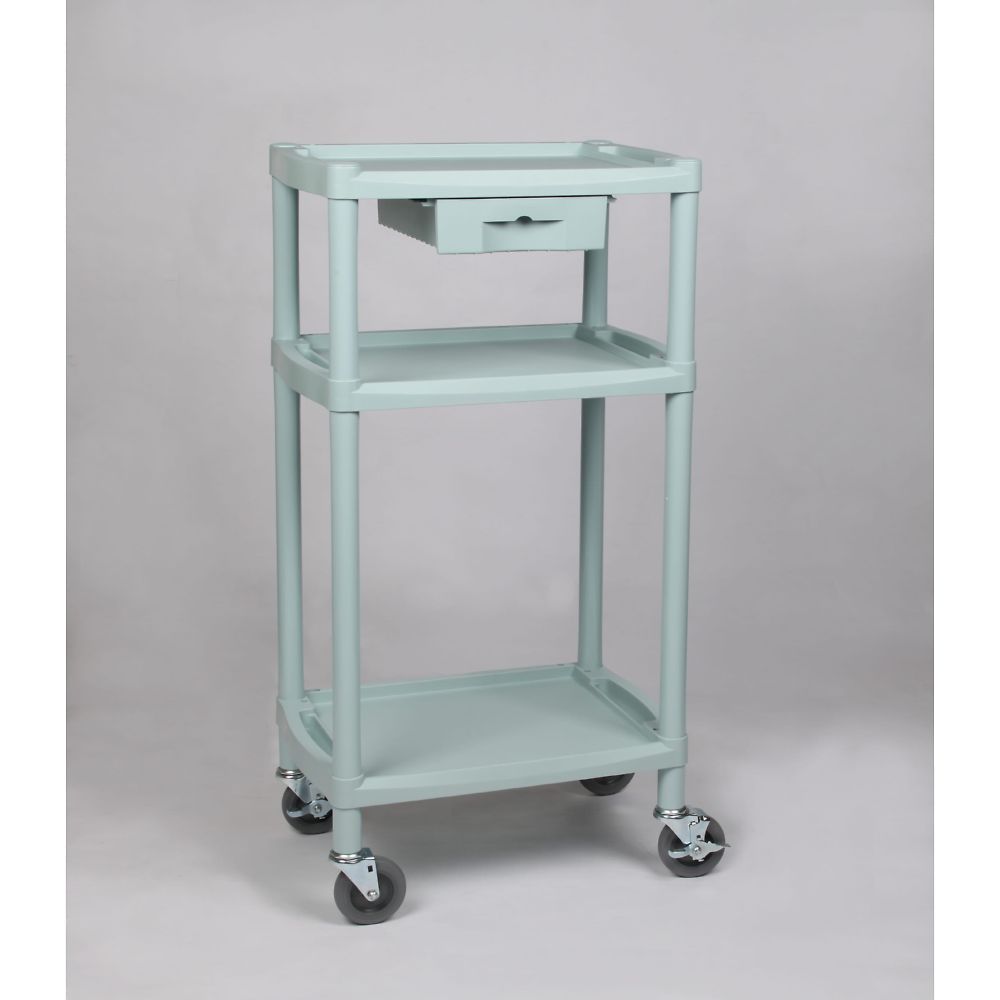 プラスチックワゴン3段　引出し1個付き　560×385×1105mm画像