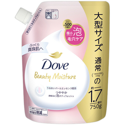 ﾀﾞｳﾞ ﾋﾞｭｰﾃｨｰﾓｲｽﾁｬｰ 泡ﾎﾞﾃﾞｨｳｫｯｼｭ つややか つめかえ用 750g 1ﾊﾟｯｸ画像