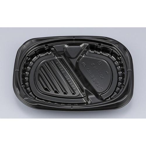 シーピー化成 弁当容器 CBFまろん7-2 黒 本体画像