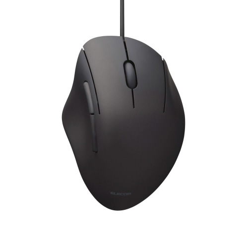 有線マウス　静音　５ボタン　Ｓサイズ　ブラック画像