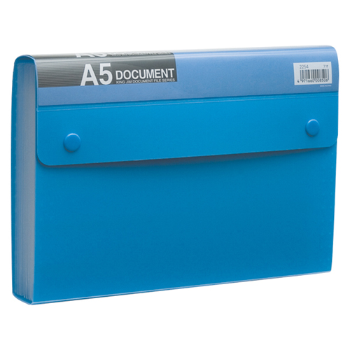 ﾄﾞｷｭﾒﾝﾄﾌｧｲﾙ(ｴｺﾉﾐｰﾀｲﾌﾟ) PP表紙 A5 13ﾎﾟｹｯﾄ 青 1冊画像