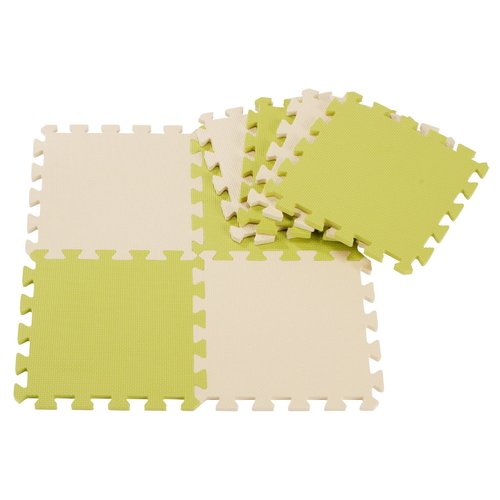 ジョイントマット やわらかジョイントマット ポルト 8枚組 厚さ10mm 衝撃吸収マット 抹茶