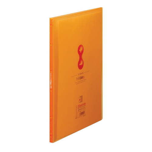 ｸﾘｱｰﾌｧｲﾙ ｻｲﾄﾞｲﾝ ﾋｸﾀｽ(透明) A4ﾀﾃ 20ﾎﾟｹｯﾄ 背幅9mm ｵﾚﾝｼﾞ 1ｾｯﾄ(10冊)画像