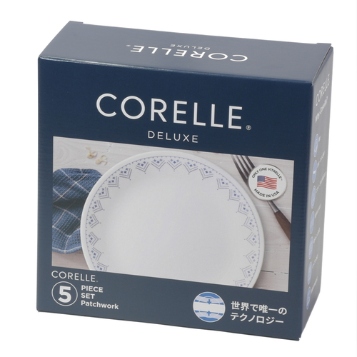 食器 5点セット CORELLE コレール 強化ガラス パッチワーク画像
