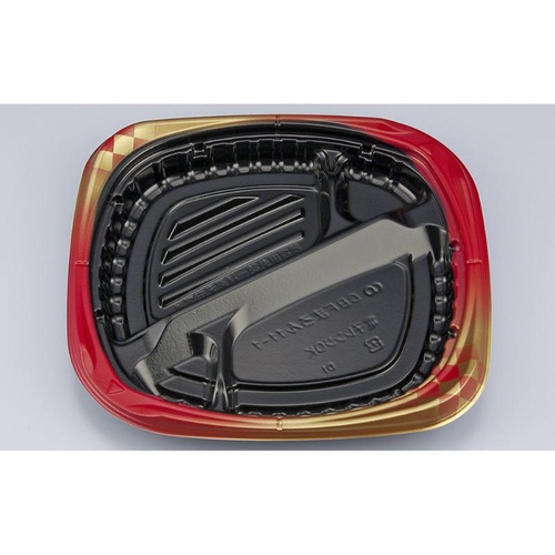 シーピー化成 弁当容器 CBFまろん11-1 ゴルトBR 本体画像