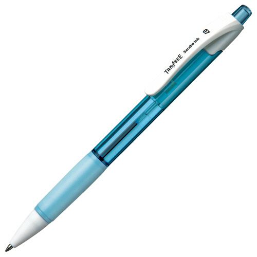 ﾉｯｸ式油性ﾎﾞｰﾙﾍﾟﾝ(なめらかｲﾝｸ) 0.7mm 黒 (軸色:ｱｸｱﾌﾞﾙｰ) 1ｾｯﾄ(50本)