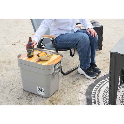 トランクカーゴ　テーブルトップ　20L対応 全体が見える状態で、持ち手がしっかりとした横型の収納ボックス