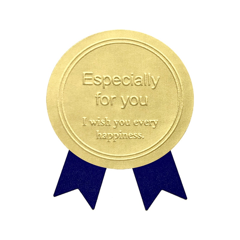 業務用ギフトシール　スタイリッシュＨ　ゴールド青画像