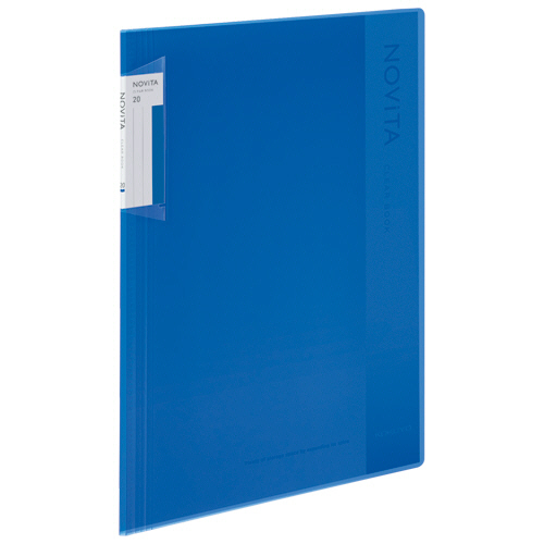 ｸﾘﾔｰﾌﾞｯｸ(ﾉﾋﾞｰﾀ) 固定式 A4ﾀﾃ 20ﾎﾟｹｯﾄ 背幅5-40mm 青 1冊画像