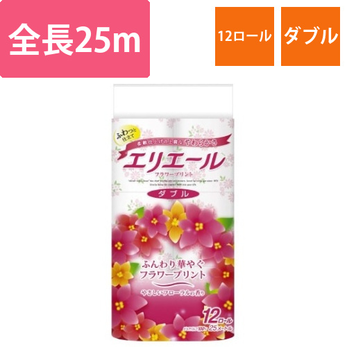 エリエールフラワープリント　ダブル25m　12個画像