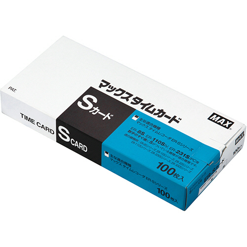 タイムレコーダ用カード ER-Sカード ブルー 1パック(100枚)