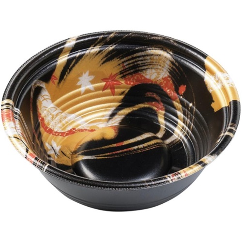 エフピコ 麺容器 MFPホット麺18小(60)R 本体 風金黒画像