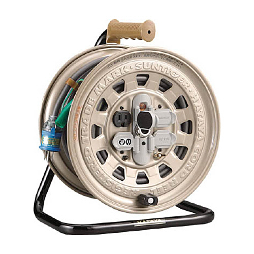 ｺｰﾄﾞﾘｰﾙ(単相100V)30mｺﾝｾﾝﾄ穴4個ｱｰｽ付 1台画像