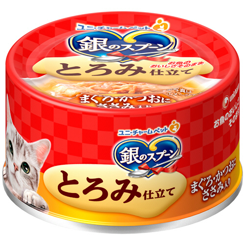 銀のｽﾌﾟｰﾝ缶 とろみ仕立て まぐろ･かつおにささみ入り 70g 1ｾｯﾄ(6個)画像