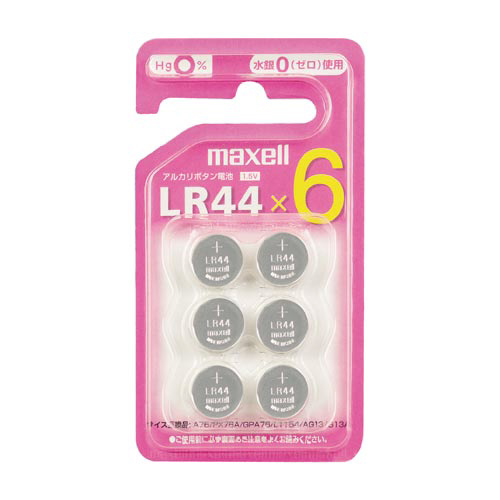 アルカリボタン電池　ＬＲ４４　６個入画像