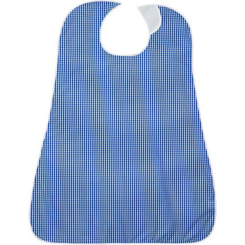 ＬＯｒ食事用エプロン　ギンガムチェックブルー画像