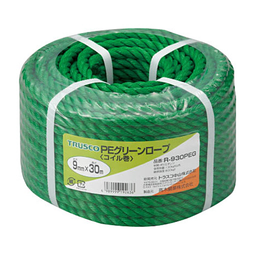 PEｸﾞﾘｰﾝﾛｰﾌﾟ 9mm×30m ｺｲﾙ巻 1巻画像