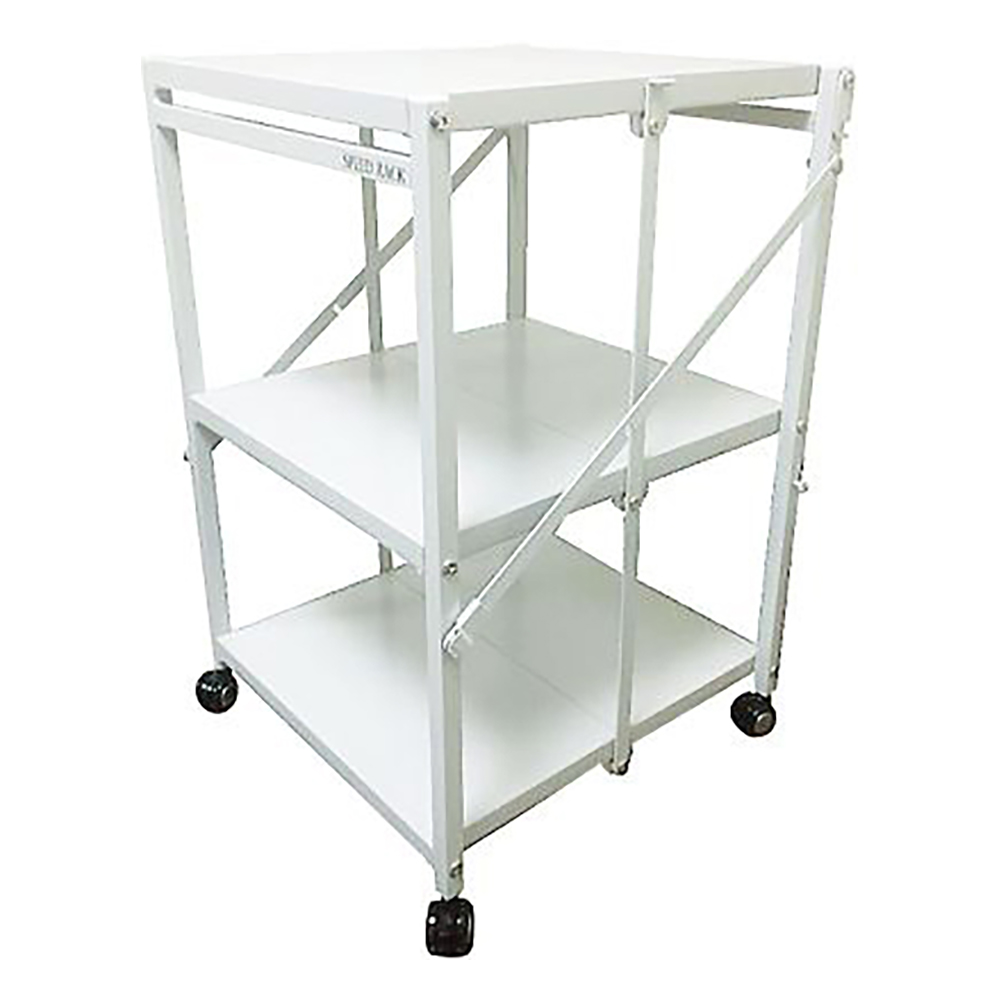 折りたたみ式スチールラック（ワンタッチタイプ）　棚板3段