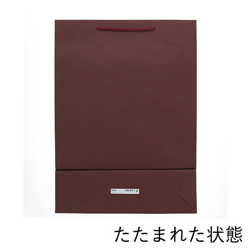 無地で使いやすい！エンジ色で持ち手紐付きの大型ギフトバッグ