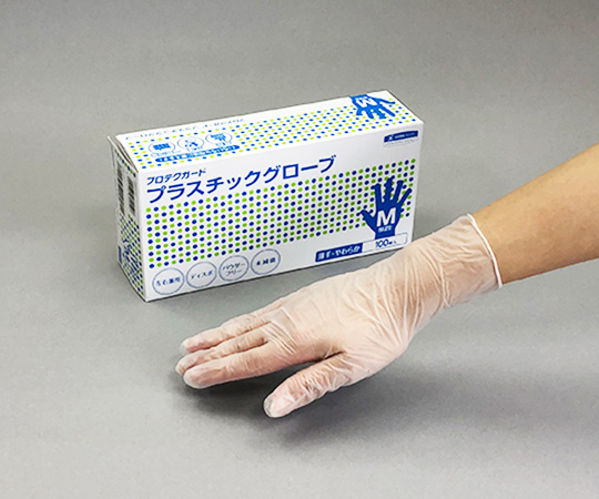 プロテクガード プラスチックグローブ Mサイズ 1箱（100枚×10箱入）画像