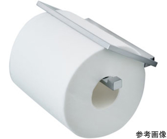 トイレットペーパーホルダー　シャンパンゴールドヘアライン 光沢のあるシャンパンゴールドのホルダーが壁に取り付けられている状態