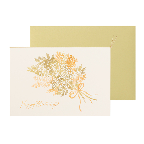 バースデーカード シャイニーミモザ（中紙付き）画像