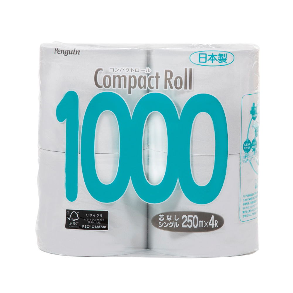 スーパーロングトイレットペーパー(芯なし) シングル 4個入画像