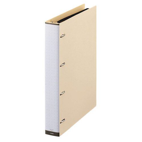 名刺ﾎﾙﾀﾞｰ A4ﾀﾃ 4穴 500枚 ﾖｺ入れ ﾍﾞｰｼﾞｭ 1冊画像