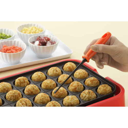 たこ焼き器をキズつけにくい平型たこピック 2本組 ナイロン製 ナイロン製のピックが平らに並んでいる状態