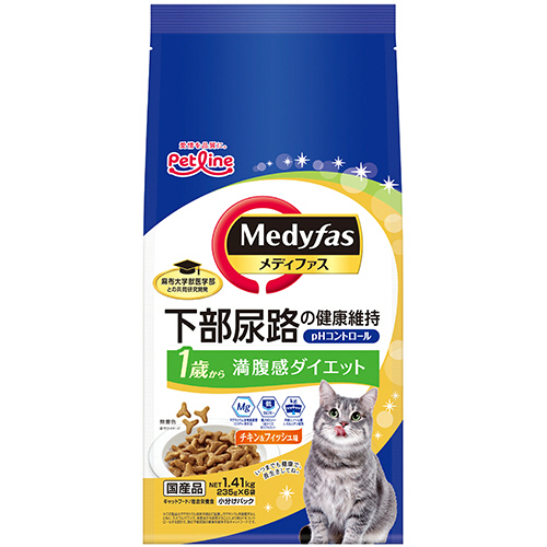 ﾒﾃﾞｨﾌｧｽ 満腹感ﾀﾞｲｴｯﾄ 1歳から ﾁｷﾝ&ﾌｨｯｼｭ味 1.41kg(235g×6袋) 1ﾊﾟｯｸ画像