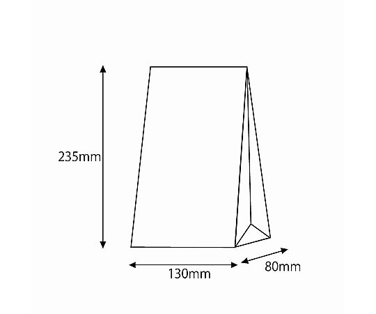 HEIKO 紙袋 角底袋 ファンシーバッグ K4 スリムレター LG 50枚 角底のスリムレター袋が整然と並んでいる様子