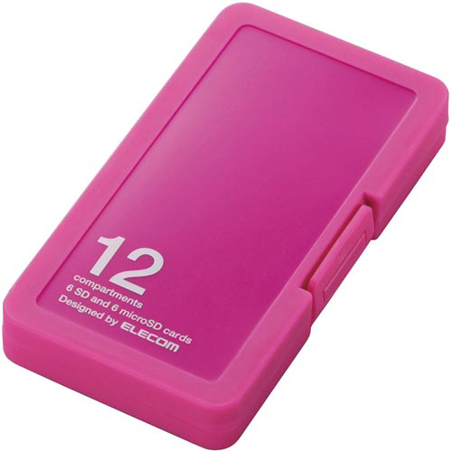 ＳＤケース　プラスチックタイプ／ピンク６枚収納画像
