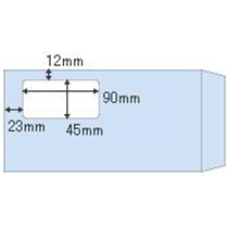 窓つき封筒 長形3号 ｱｸｱ 1箱(100枚)画像