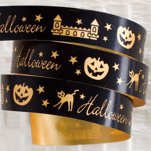 ブラックハロウィンプリントカーリングリボン-1(1巻) ヘッズ画像