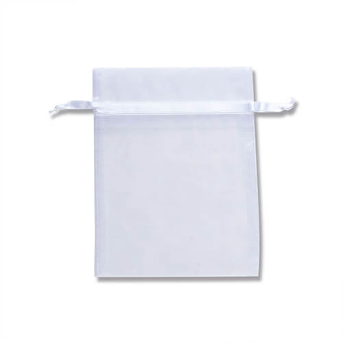 オーガンジーバッグ Ｍ ホワイト １０枚画像