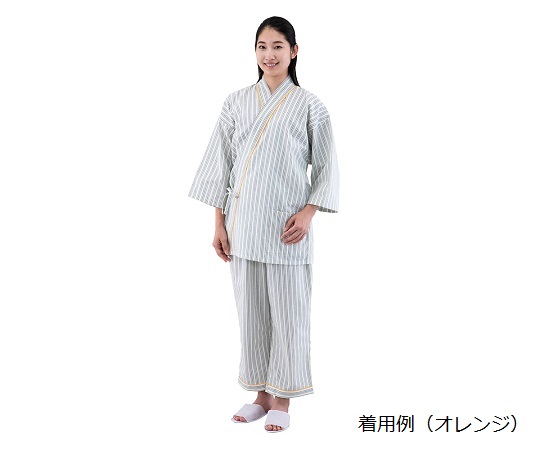 ストライプ病衣 （セパレーツ） オレンジ／M