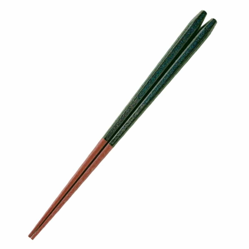 五角箸 星あかり 23cm 緑画像
