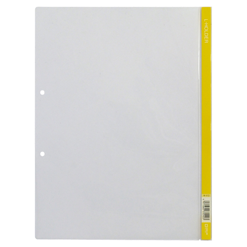 Lﾎﾙﾀﾞｰ A4ﾀﾃ 2穴 黄 見出し付 1枚画像