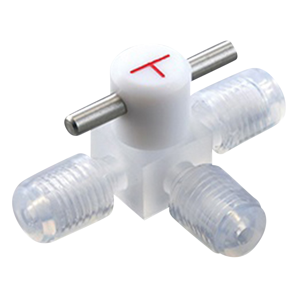 ミニチュアCTFE3方コック（チューブ接続タイプ）画像
