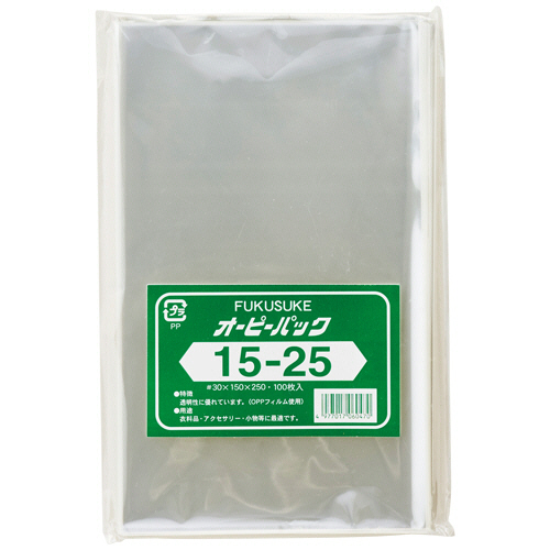 ｵｰﾋﾟｰﾊﾟｯｸ ﾃｰﾌﾟなし No.15-25 150×250mm 1ｾｯﾄ(1000枚:100枚×10ﾊﾟｯｸ)画像