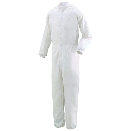 作業服 ｸﾘｰﾝｳｪｱ 一般型ｸﾘｰﾝｽｰﾂ ﾍﾟﾝﾎﾟｹｯﾄ付 C1031W ﾎﾜｲﾄ 3L 1着画像