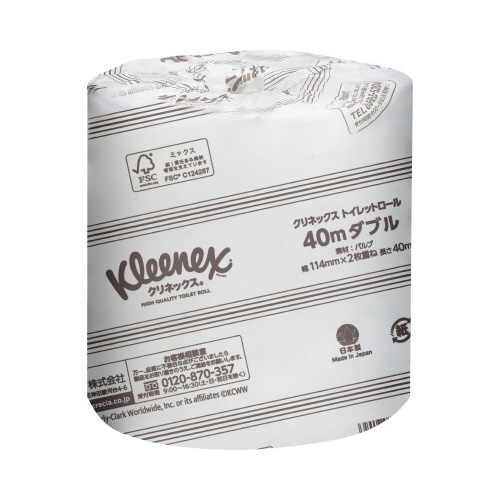 クリネックストイレット　Ｗ４０ｍ　８０個　５梱以上画像