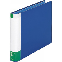 ﾊﾟｲﾌﾟ式ﾌｧｲﾙ(環境) 片開き B4ﾖｺ 200枚収容 20mmとじ 背幅45mm ﾌﾞﾙｰ 1冊画像