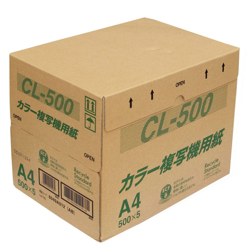 ｶﾗｰﾚｰｻﾞｰｺﾋﾟｱﾍﾟｰﾊﾟｰ CL-500 A4 1ｾｯﾄ(2500枚:500枚×5冊)画像