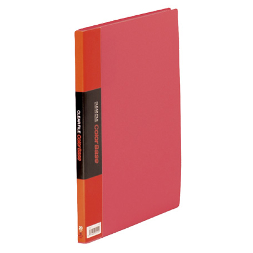 ｸﾘｱｰﾌｧｲﾙ ｶﾗｰﾍﾞｰｽ A4ﾀﾃ 20ﾎﾟｹｯﾄ 背幅14mm 赤 1冊画像